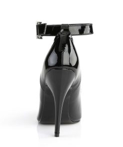 Pumps Klackar Utan Plata höga klackar | Svarta Lackpumps 13 Cm Seduce-431 Ankelrem Pumps - Lackpumps Med Ankelband