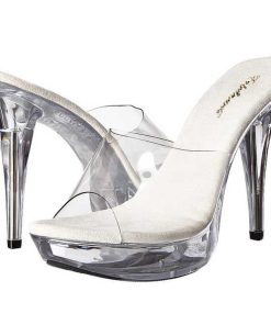 Slip In Klackar Mini Plata höga klackar | Transparent 14 Cm Cocktail-501 Plata Hoga Slip In Mules