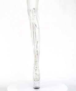 Larhoga Stovlar Med Plata höga klackar | Transparent 18 Cm Adore-3021 Sexy Overknee Stovlar