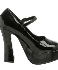 Pumps Klackar Mini Plata höga klackar | Svart Lack 13 Cm Dolly-50 Mary Jane Hoga Platapumps