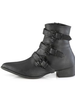 Demoniacult Skor & Stovlar Herr höga klackar | Vegan Warlock-50-B Spetsiga Boots - Herr Winklepicker Boots 3 Spaender