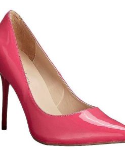 Pumps Klackar Utan Plata höga klackar | Pink Lack 10 Cm Classique-20 Spetsiga Pumps Med Stilettklackar