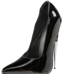 Fetish Skor & Extrema Stovlar höga klackar | Svart Lack 15 Cm Scream-01 Fetish Hoga Pumps Skor