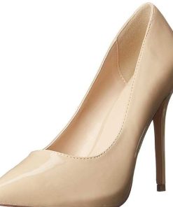 Pumps Klackar Utan Plata höga klackar | Beige Lack 13 Cm Amuse-20 Spetsiga Pumps Med Stilettklackar