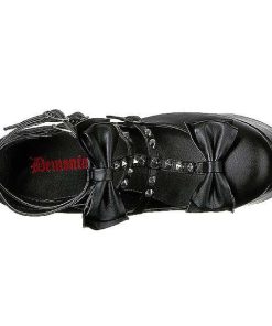 Demoniacult Skor & Stovlar Dam höga klackar | Svart 14 Cm Demoniacult Torment-600 Goth Plataskor