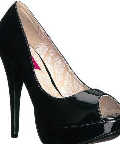 Stora Hoga Klackar For Man höga klackar | Svart Lacklader 13,5 Cm Chloe-01 Stora Storlekar Pumps Skor