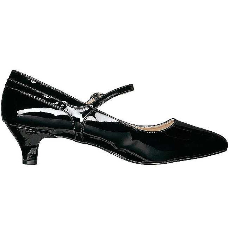 Stora Hoga Klackar For Man höga klackar | Svart Lacklader 5 Cm Fab-425 Stora Storlekar Pumps Skor