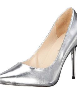 Stora Hoga Klackar For Man höga klackar | Silver Konstlader 10 Cm Classique-20 Pumps Hogklackade Herrskor