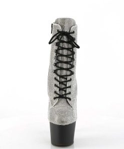 Stovletter Dam Med Plata höga klackar | Vita Strass Stenar Plataboots 18 Cm Adore-1020Rs Hogklackade Boots