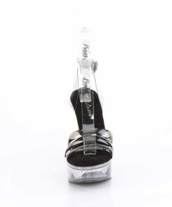 Hoga Klackar Mini Plata höga klackar | Transparent 13 Cm Martini-505 Svarta Plata Hogklackat Sandaler Kvinnor