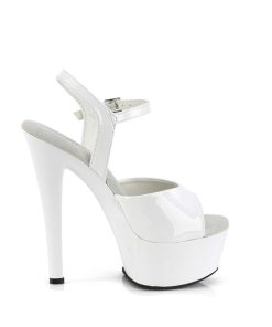 Hoga Klackar Mini Plata höga klackar | Vita High Heels 15 Cm Gleam-609 Plata High Heels