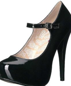 Stora Hoga Klackar For Man höga klackar | Svart Lacklader 13,5 Cm Chloe-02 Stora Storlekar Pumps Skor