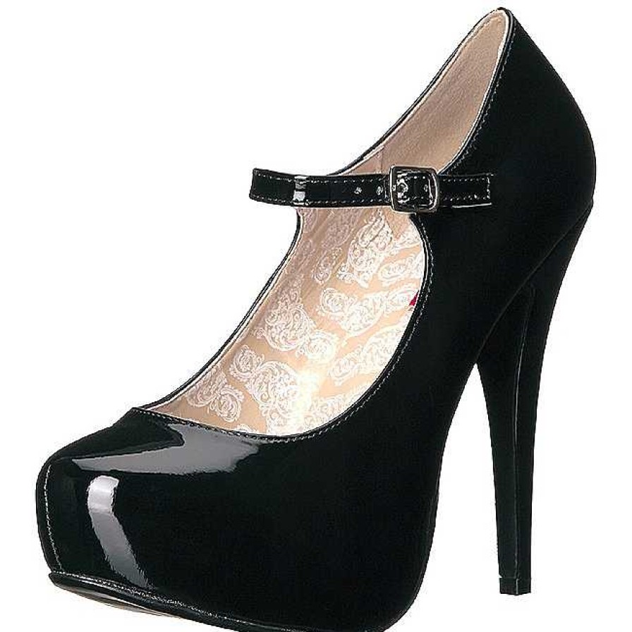 Stora Hoga Klackar For Man höga klackar | Svart Lacklader 13,5 Cm Chloe-02 Stora Storlekar Pumps Skor