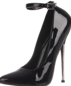 Fetish Skor & Extrema Stovlar höga klackar | Svart Lack 16 Cm Dagger-12 Fetish Hoga Pumps Skor