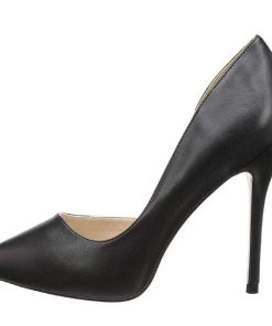 Pumps Klackar Utan Plata höga klackar | Svart Konstlader 13 Cm Amuse-22 Klassiska Pumps Klackskor Dam