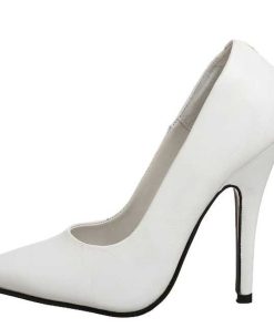 Pumps Klackar Utan Plata höga klackar | Vit Lack 10 Cm Vanity-420 Spetsiga Pumps Med Hoga Klackar