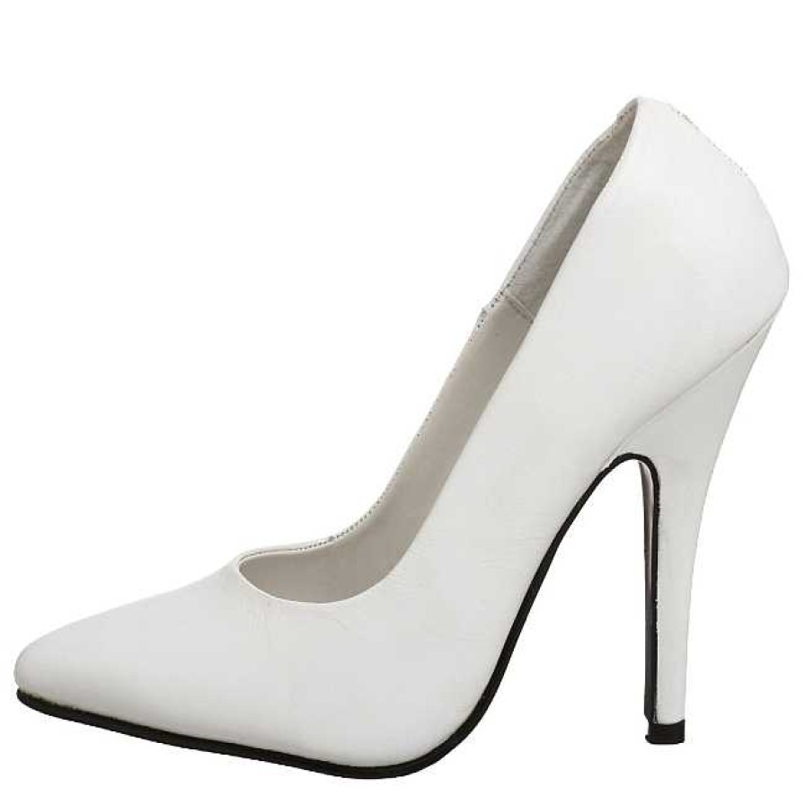 Pumps Klackar Utan Plata höga klackar | Vit Lack 10 Cm Vanity-420 Spetsiga Pumps Med Hoga Klackar