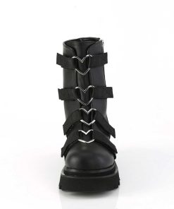 Demoniacult Skor & Stovlar Dam höga klackar | Vegan 6,5 Cm Renegade-50 Demoniacult Alternativa Plataboots Svart