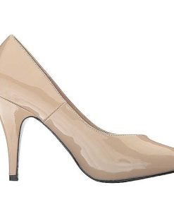 Stora Hoga Klackar For Man höga klackar | Beige Lack 10 Cm Dream-420 Pumps Hogklackade Herrskor