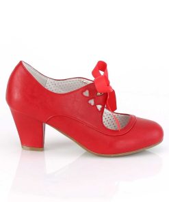 Pumps Klackar Utan Plata höga klackar | Rod 6,5 Cm Wiggle-32 Retro Vintage Maryjane Pumps Med Blockklack