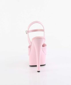 Hoga Klackar Mini Plata höga klackar | Rosa 15 Cm Gleam-609 Hogklackade Plataskor