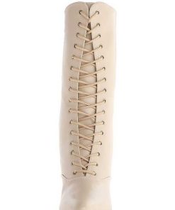 Stovletter Dam Utan Plata höga klackar | Beige 7 Cm Victorian-120 Dam Boots Med Snorning