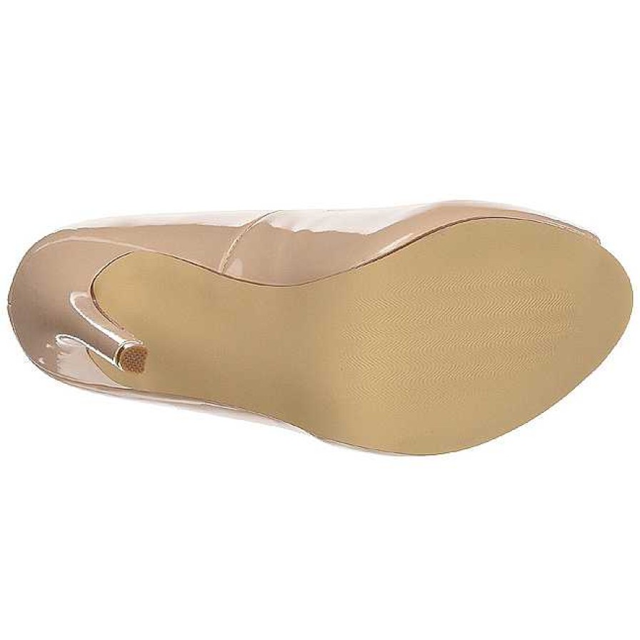 Pumps Klackar Utan Plata höga klackar | Beige Lack 13 Cm Sexy-42 Klassiska Pumps Klackskor Dam