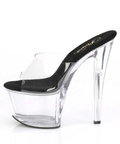 Slip In Klackar Mer Plata höga klackar | Transparent 18 Cm Pleaser Sky-301-2 Plata Hoga Slip In Mules