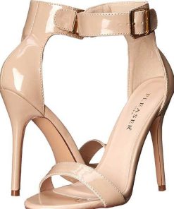 Hoga Klackar Utan Plata höga klackar | Beige 13 Cm Pleaser Amuse-10 Hogklackade Sandaletter