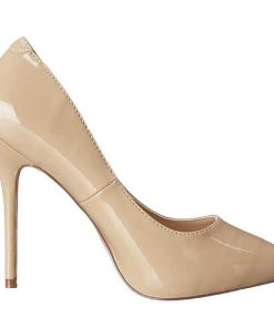 Pumps Klackar Utan Plata höga klackar | Beige Lack 13 Cm Amuse-20 Spetsiga Pumps Med Stilettklackar