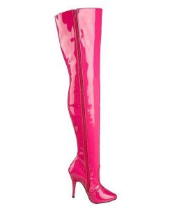 Larhoga Stovlar Utan Plata höga klackar | Fuchsia Lack 13 Cm Seduce-3010 Overknee Stovlar Dam