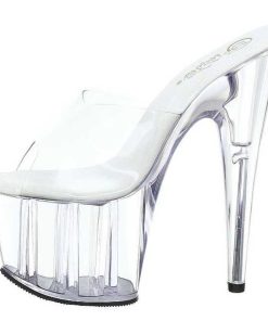 Slip In Klackar Mer Plata höga klackar | Transparent 18 Cm Adore-701 Plata Hoga Slip In Mules