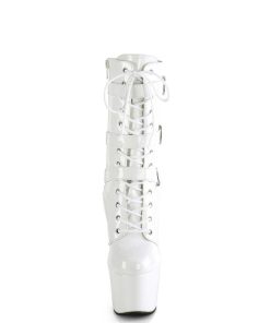 Stovletter Dam Med Plata höga klackar | Adore-1043 - 18 Cm Platform Hoga Klackar Boots Lack Vita