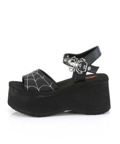 Demoniacult Skor & Stovlar Dam höga klackar | Vegan 6,5 Cm Demoniacult Funn-10 Lolita Emo Sandaler Med Plata