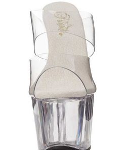 Slip In Klackar Mer Plata höga klackar | Transparent 18 Cm Adore-702 Plata Hoga Slip In Mules Dam