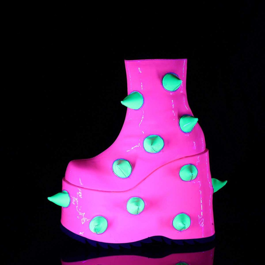 Demoniacult Skor & Stovlar Dam höga klackar | Vegan 18 Cm Slay-77 Demoniacult Alternativa Plataboots Neon