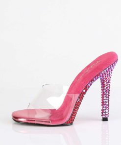 Slip In Klackar Utan Plata höga klackar | Pink Mules 11,5 Cm Gala-01Dmm Strass Mules Med Stilettklack