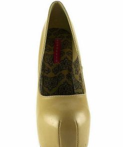 Pumps Klackar Mer Plata höga klackar | Beige Konstlader 14,5 Cm Burlesque Bordello Teeze-06 Hoga Platapumps