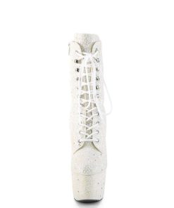 Stovletter Dam Med Plata höga klackar | Vit Glitter 18 Cm Adore-1020Gdlg Pole Dance Ankleboots