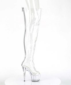 Larhoga Stovlar Med Plata höga klackar | Transparent 18 Cm Adore-3021 Sexy Overknee Stovlar