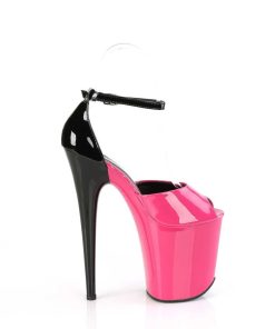 Hoga Klackar Mer Plata höga klackar | Lacklader 20 Cm Flamingo-868 Pink Pleaser Hogklackade Skor Med Platform