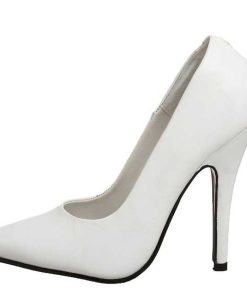 Stora Hoga Klackar For Man höga klackar | Vit Lack 10 Cm Vanity-420 Pumps Hogklackade Herrskor