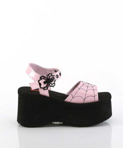 Demoniacult Skor & Stovlar Dam höga klackar | Rosa 6,5 Cm Demoniacult Funn-10 Lolita Emo Sandaler Med Plata