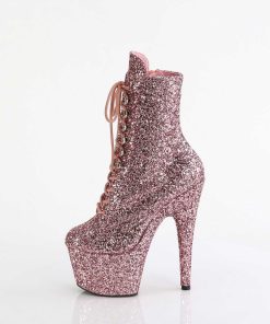 Stovletter Dam Med Plata höga klackar | Adore-1020Gwr 18 Cm Pleaser Hogklackade Boots Glitter Rosa Guld