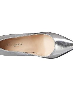 Pumps Klackar Utan Plata höga klackar | Silver Konstlader 10 Cm Classique-20 Spetsiga Pumps Med Stilettklackar