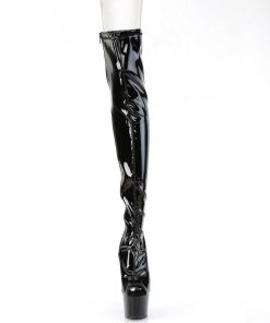 Larhoga Stovlar Med Plata höga klackar | Vinyl 18 Cm Adore-3011 Oppen Ta Overknee Platastovlar - Pole Dance Overknees