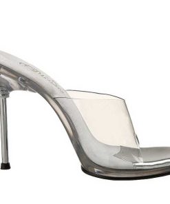 Slip In Klackar Utan Plata höga klackar | Transparent 11,5 Cm Fabulicious Chic-01 Plata Mules