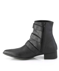 Demoniacult Skor & Stovlar Herr höga klackar | Vegan Warlock-50-C Spetsiga Boots - Herr Winklepicker Boots 3 Spaender