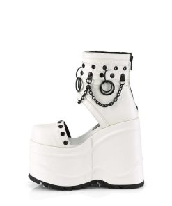 Demoniacult Skor & Stovlar Dam höga klackar | Vegan 15 Cm Wave-22-2 Plata Kilklack Ankel Booties