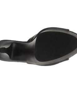 Slip In Klackar Mini Plata höga klackar | Svart Konstlader 15,5 Cm Kiss-201 Plata Hoga Slip In Mules